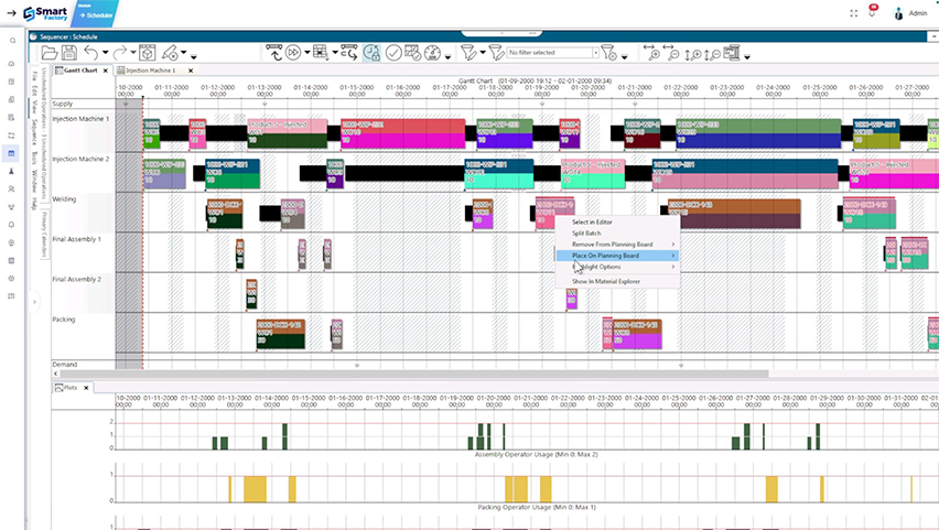 smart factory production scheduling features