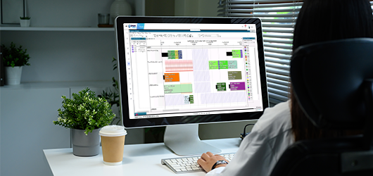 Visual representation of production scheduling in manufacturing